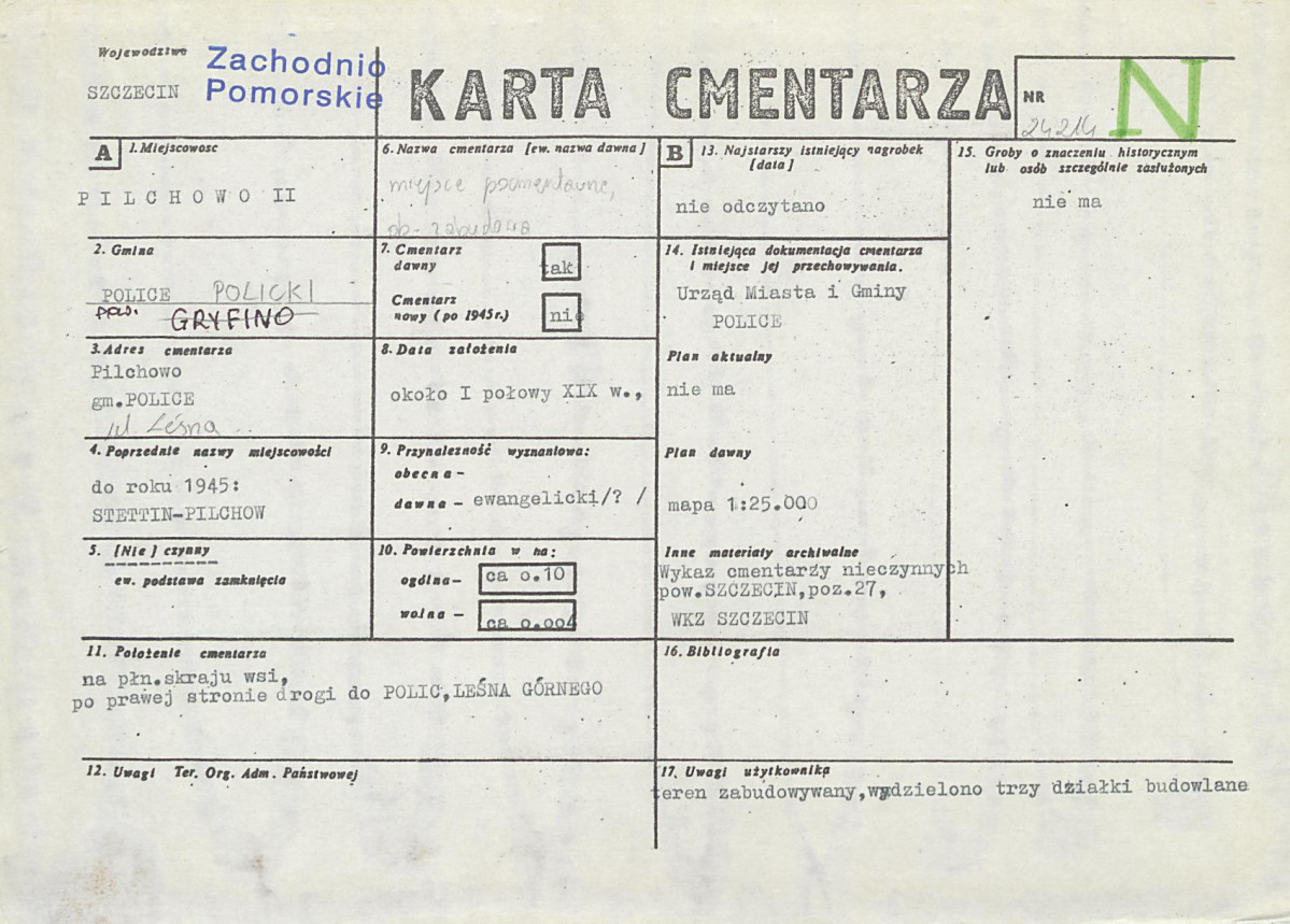 Karta cmentarza, skan nr 1
