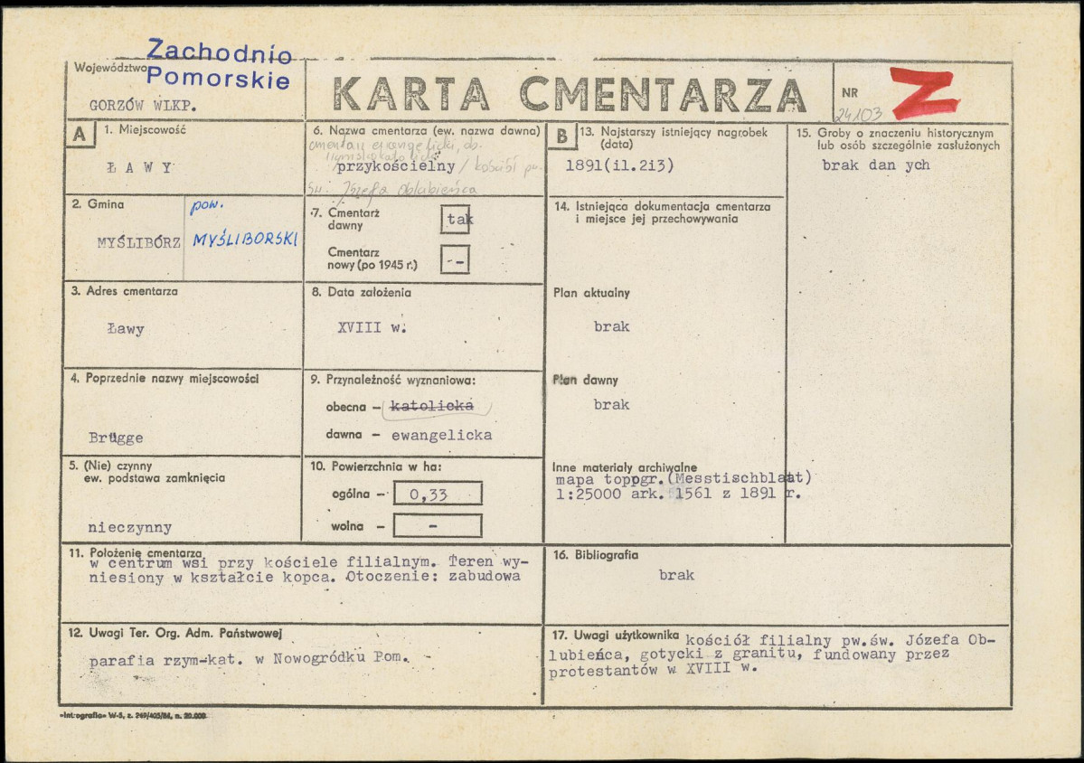 Karta cmentarza, skan nr 1