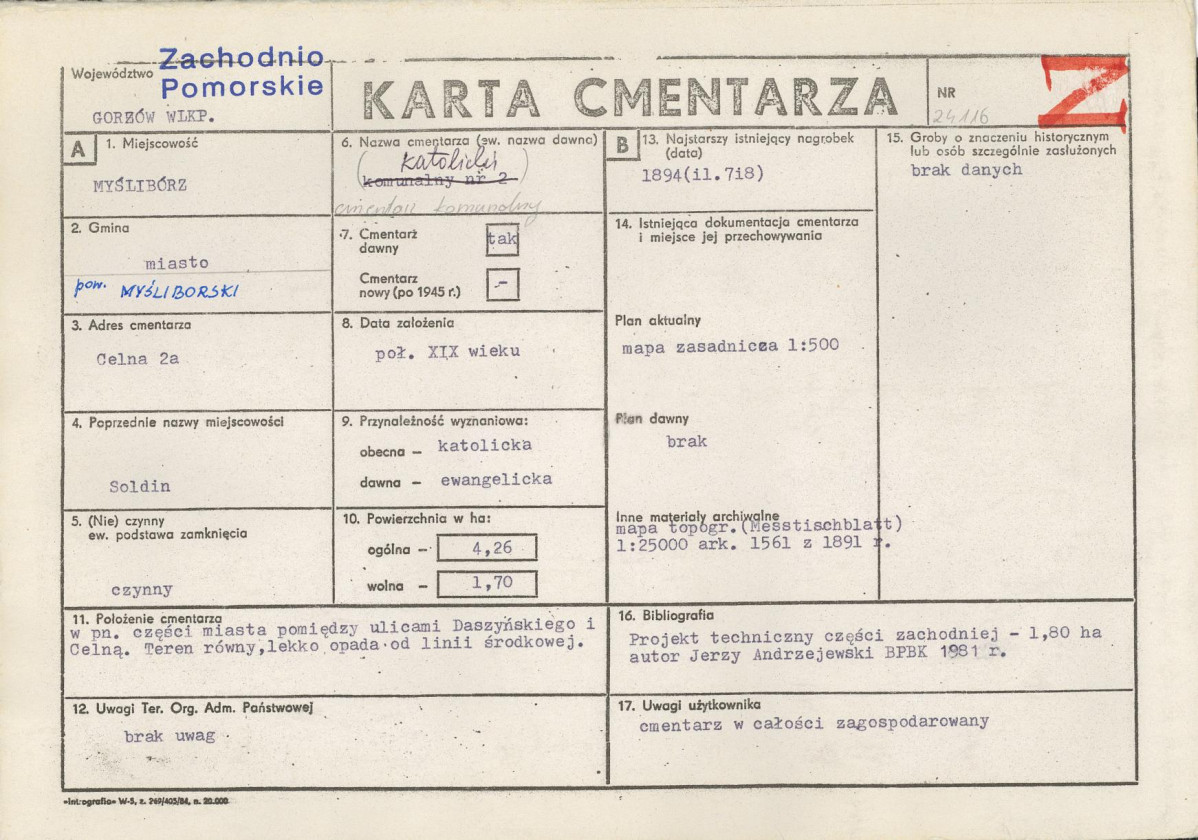 Karta cmentarza, skan nr 1