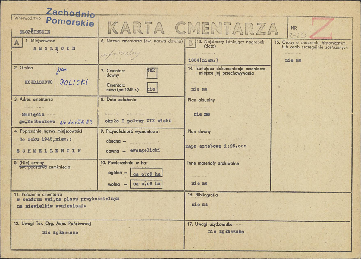 Karta cmentarza, skan nr 1