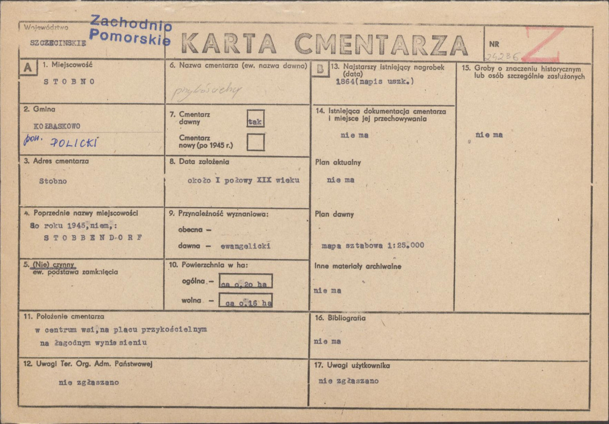 Karta cmentarza, skan nr 1