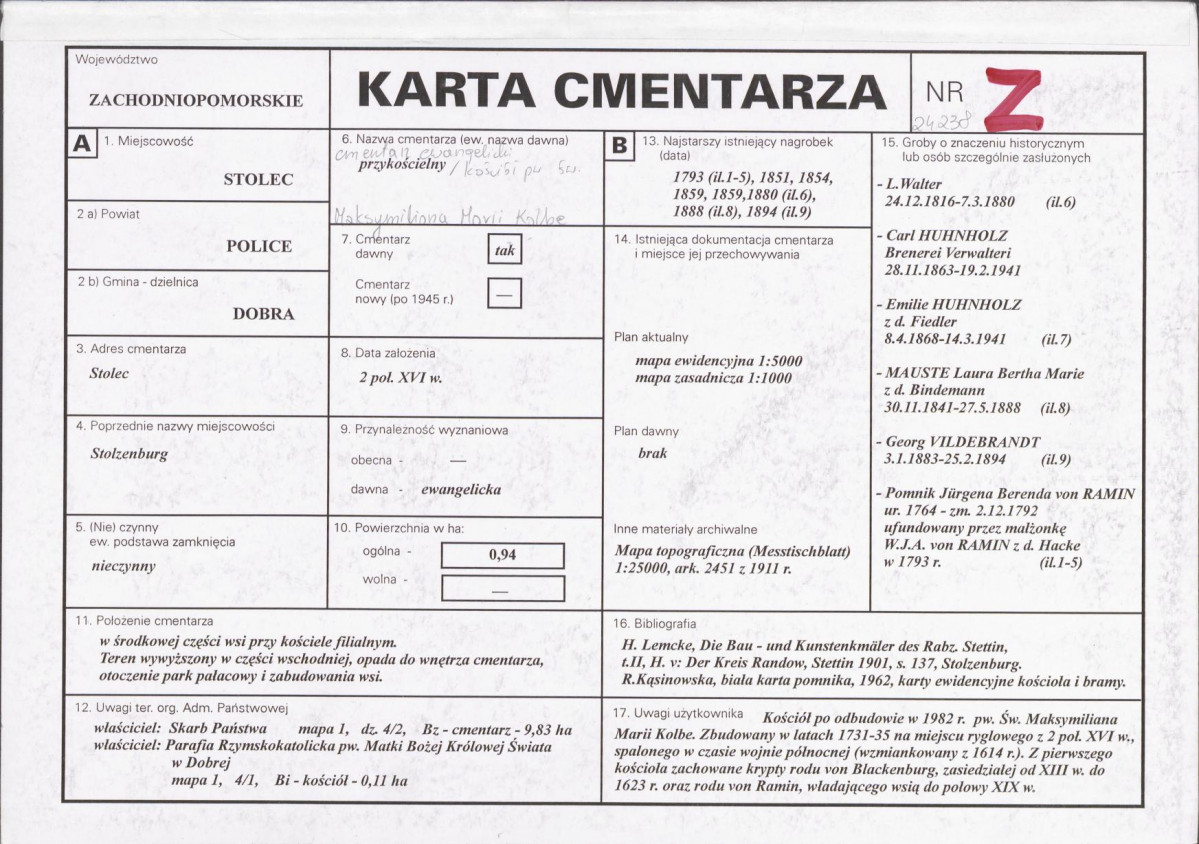 Karta cmentarza, skan nr 1