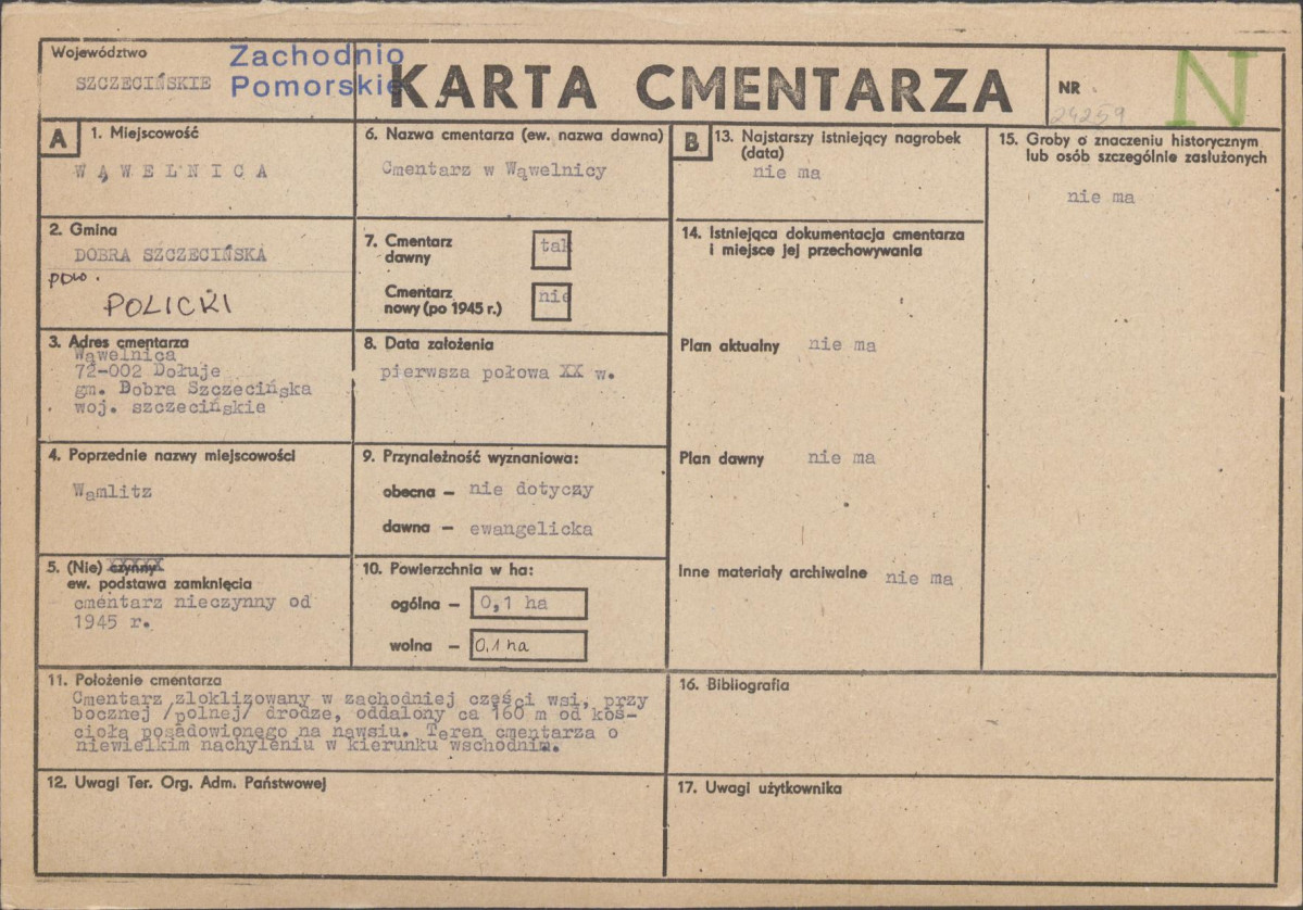 Karta cmentarza, skan nr 1