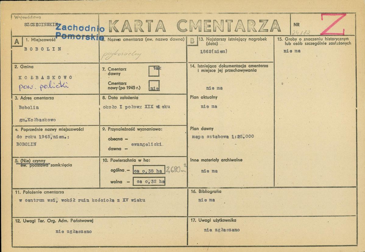 Karta cmentarza, skan nr 1