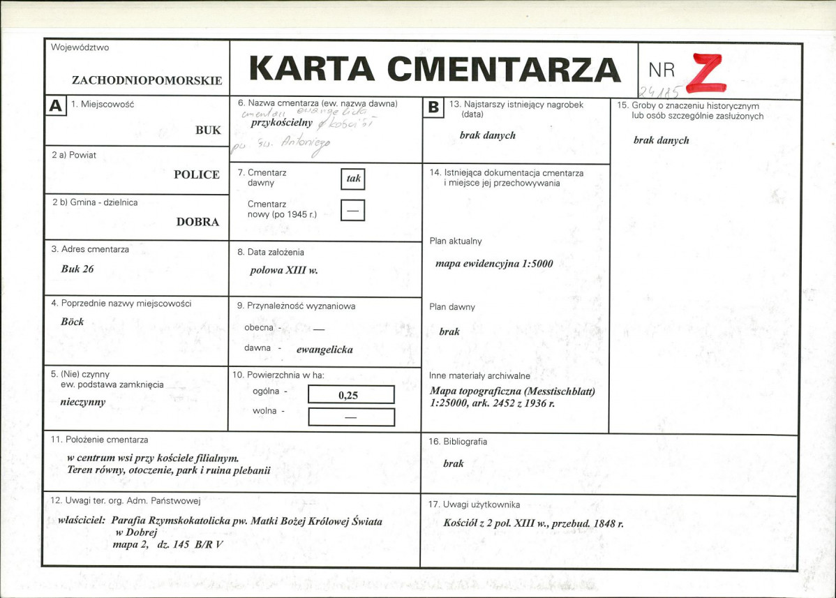 Karta cmentarza, skan nr 1