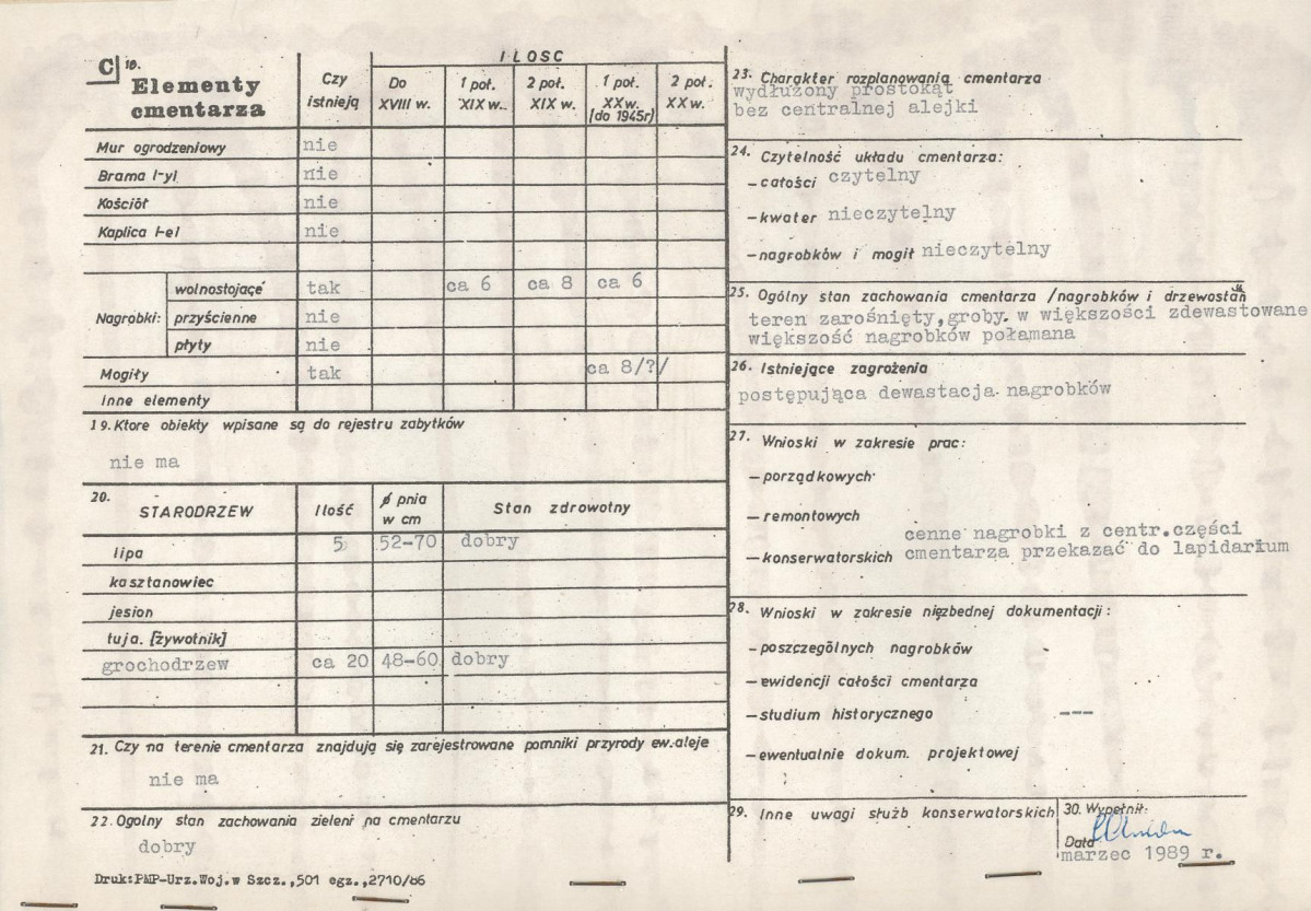 Karta cmentarza, skan nr 2