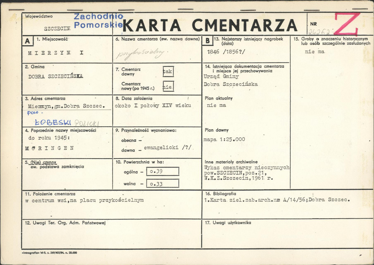 Karta cmentarza, skan nr 1