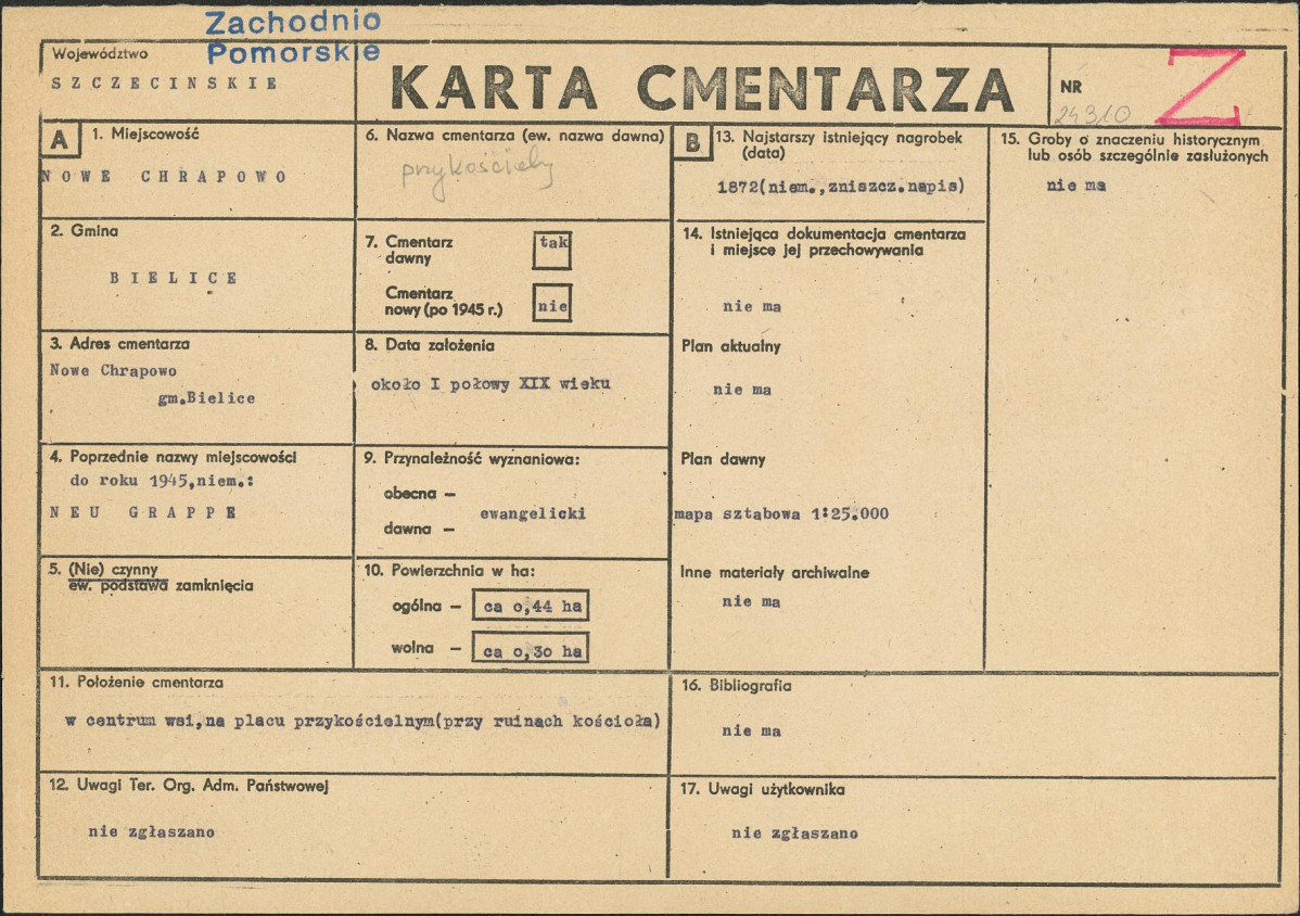 Karta cmentarza, skan nr 1