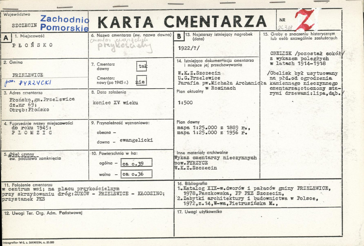 Karta cmentarza, skan nr 1
