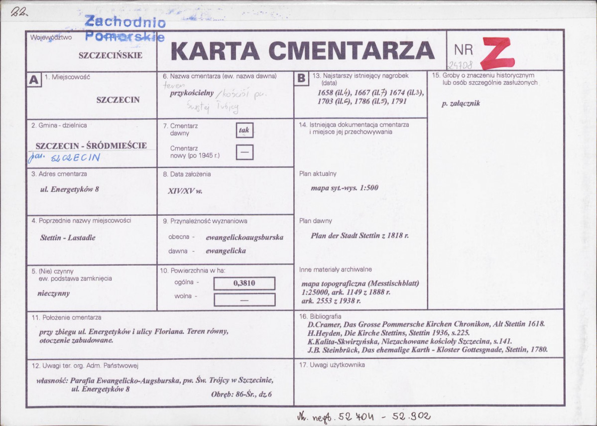 Karta cmentarza, skan nr 1