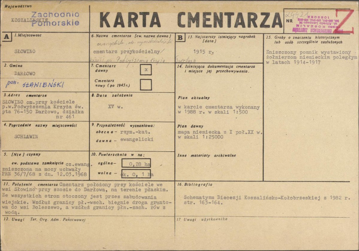 Karta cmentarza, skan nr 1