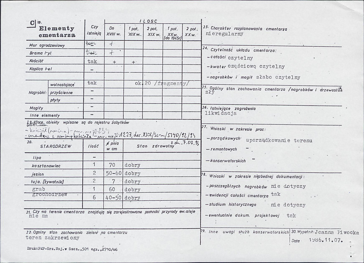 KC - Karta cmentarza, skan nr 2
