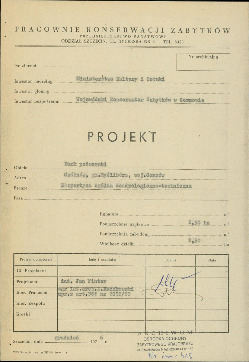 Ewidencja parkowa, skan nr 3