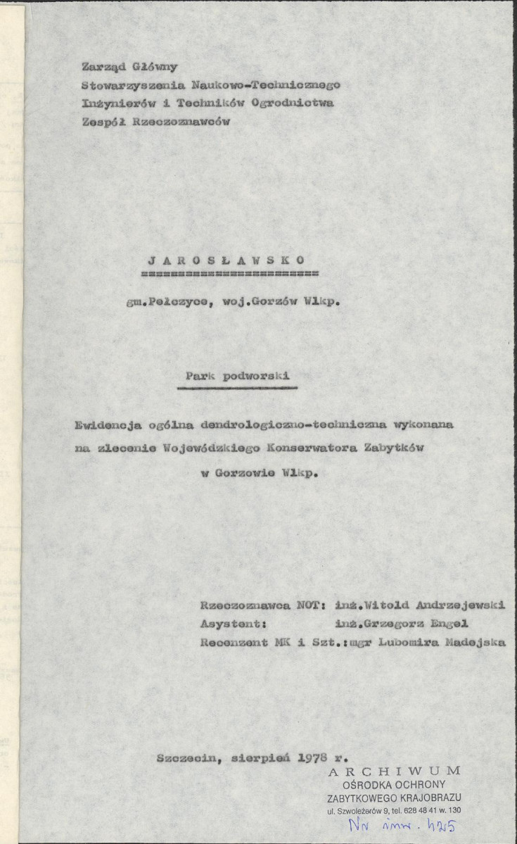 EP - Ewidencja parkowa, skan nr 4