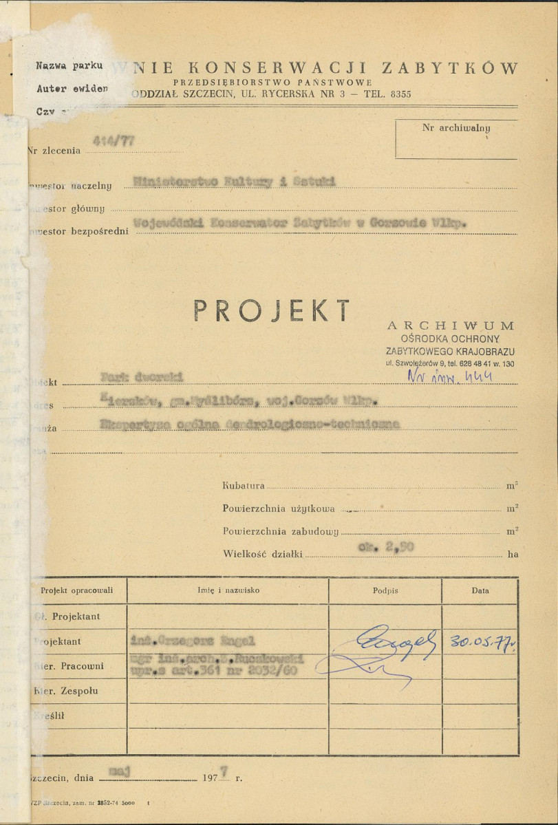 EP - Ewidencja parkowa, skan nr 4