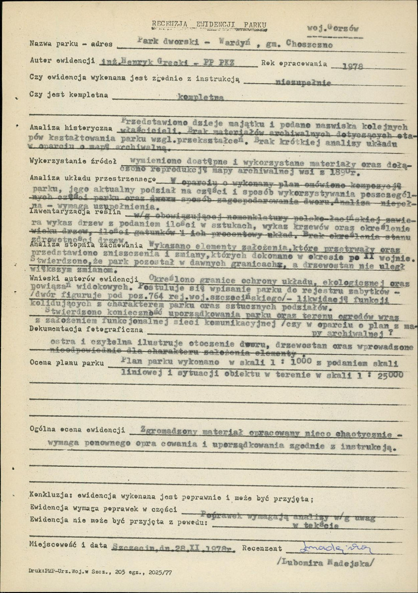 Ewidencja parkowa, skan nr 15
