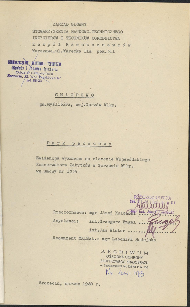 Ewidencja parkowa, skan nr 4