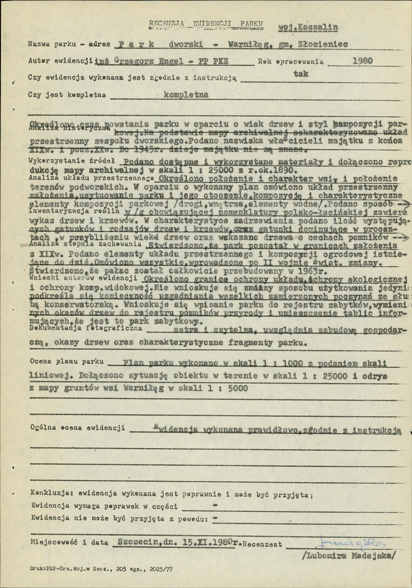 Ewidencja parkowa, skan nr 17