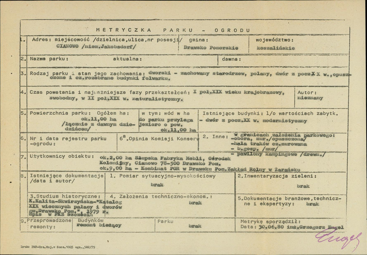 EP - Ewidencja parkowa, skan nr 6