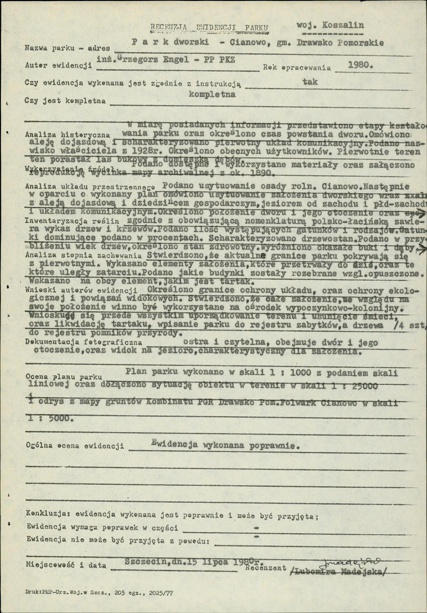 EP - Ewidencja parkowa, skan nr 16