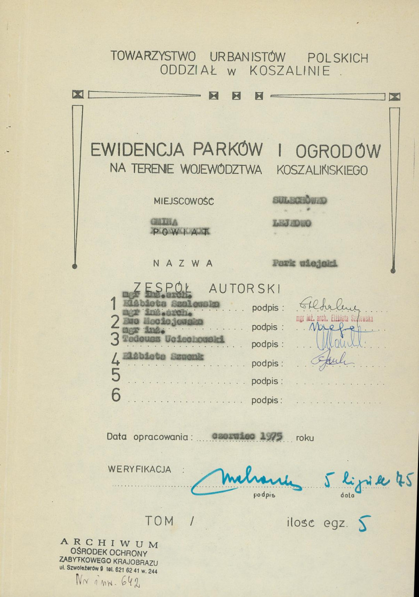 EP - Ewidencja parkowa, skan nr 3