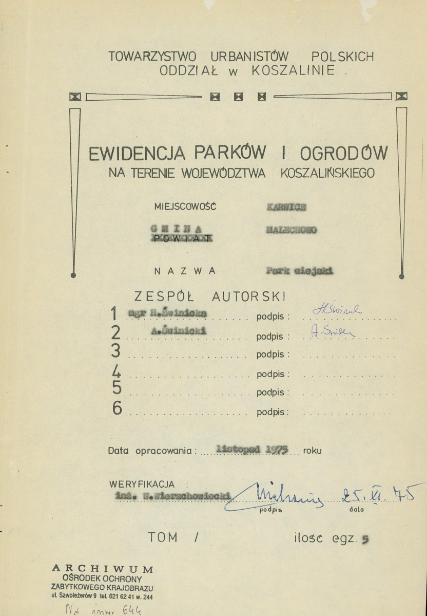 Ewidencja parkowa, skan nr 3