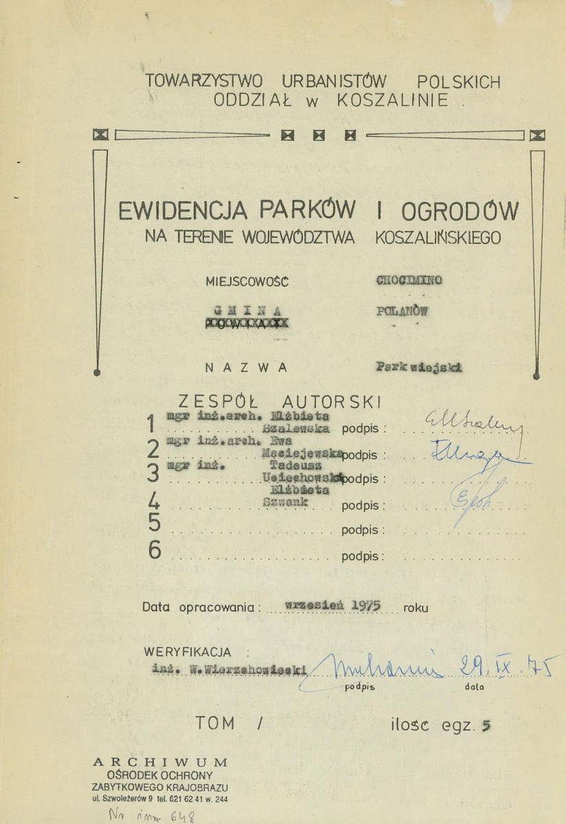 Ewidencja parkowa, skan nr 3