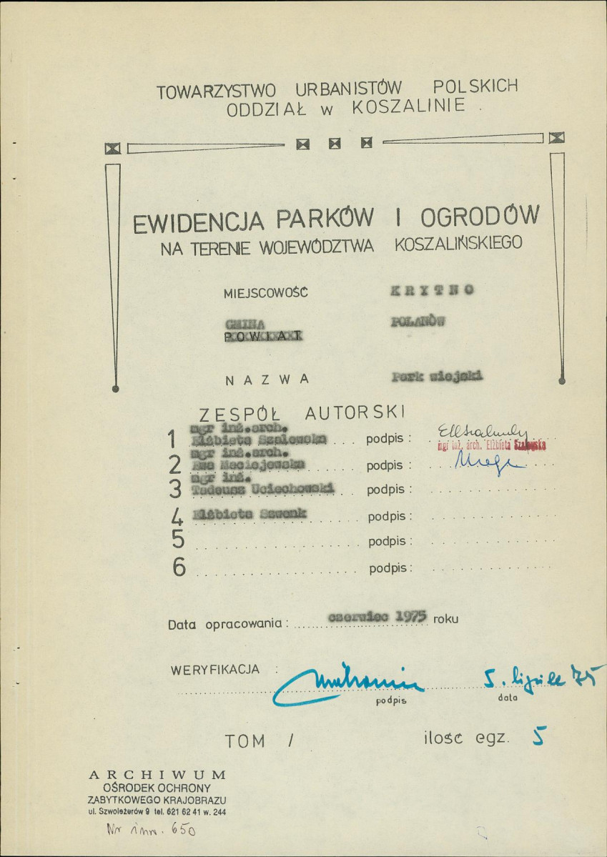 Ewidencja parkowa, skan nr 3