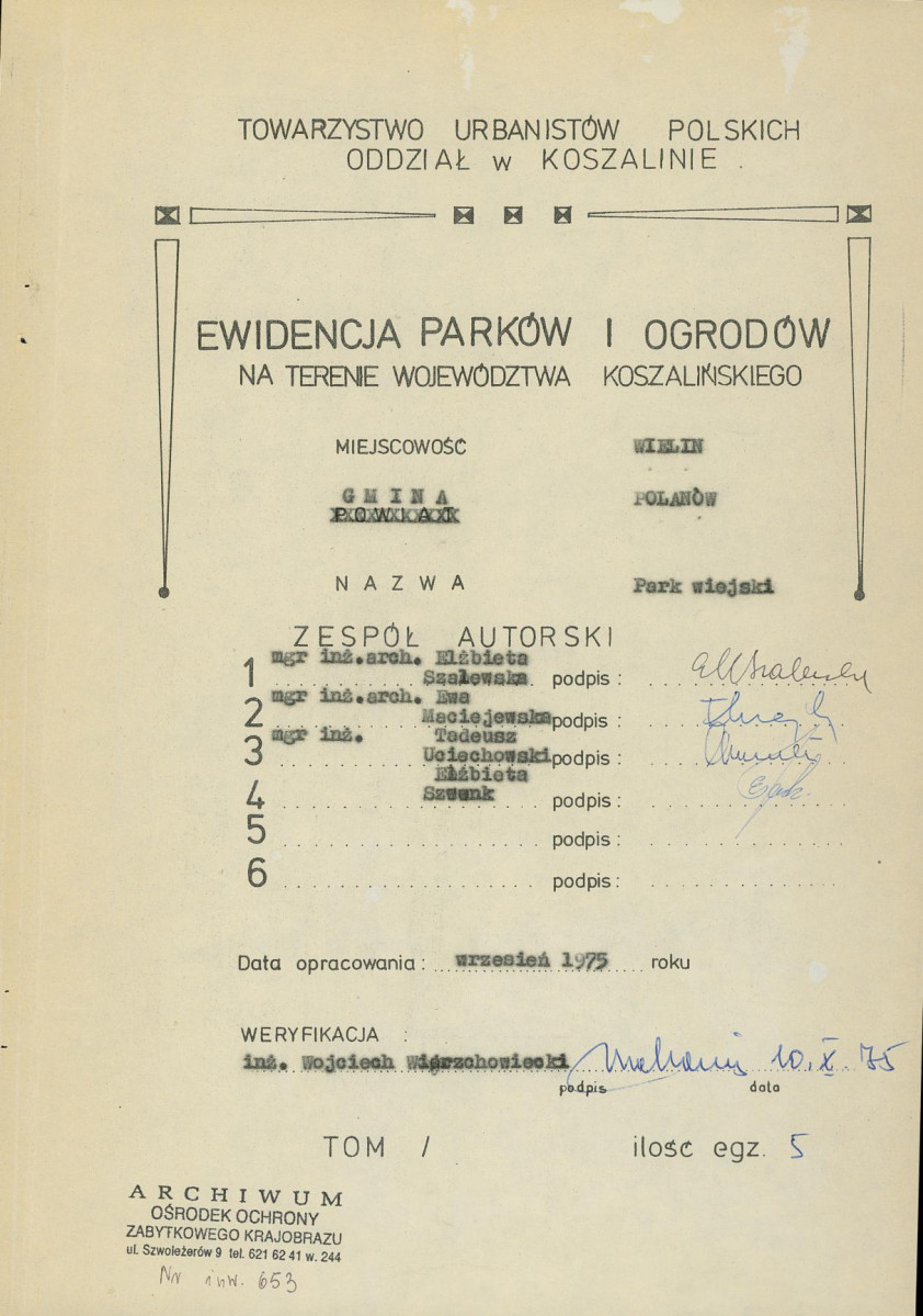 Ewidencja parkowa, skan nr 3