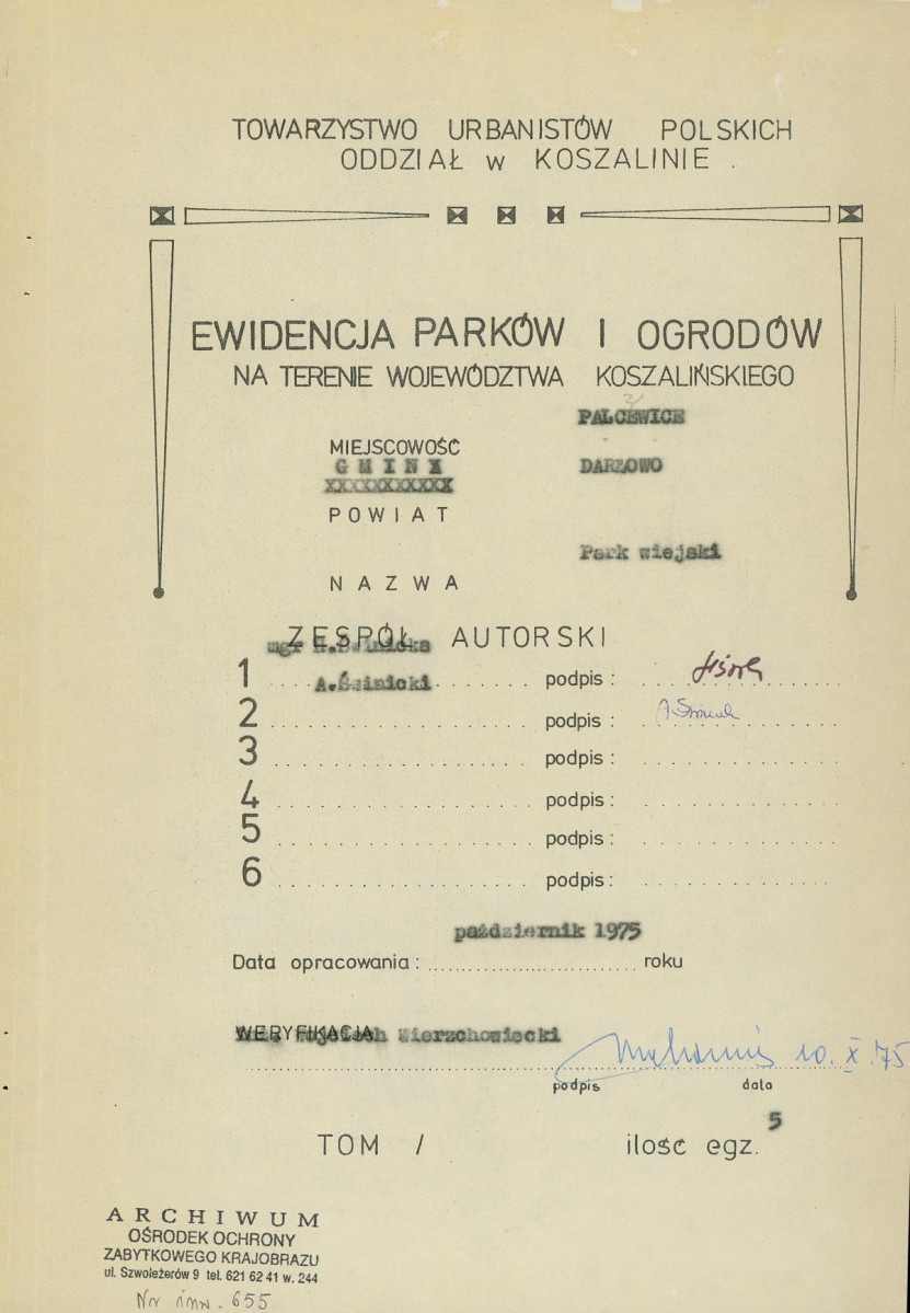 EP - Ewidencja parkowa, skan nr 3