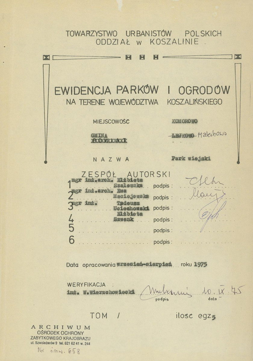 EP - Ewidencja parkowa, skan nr 3
