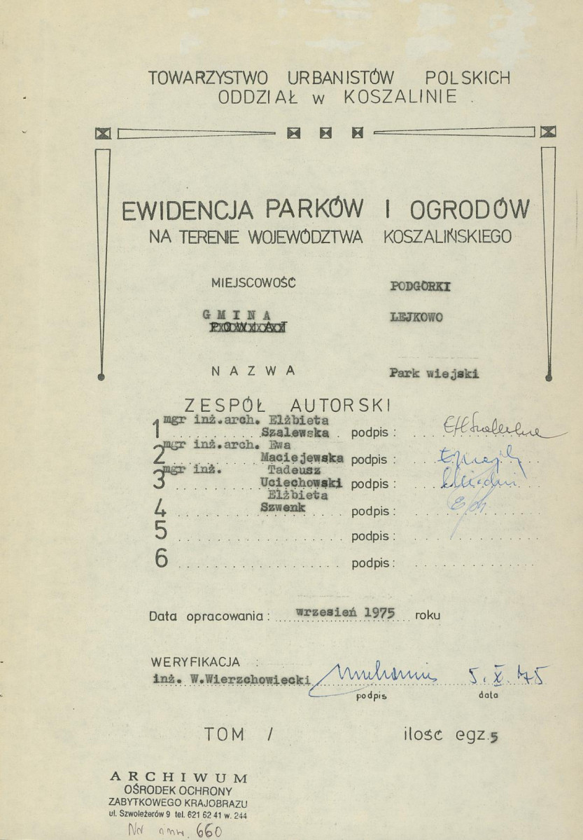 Ewidencja parkowa, skan nr 3