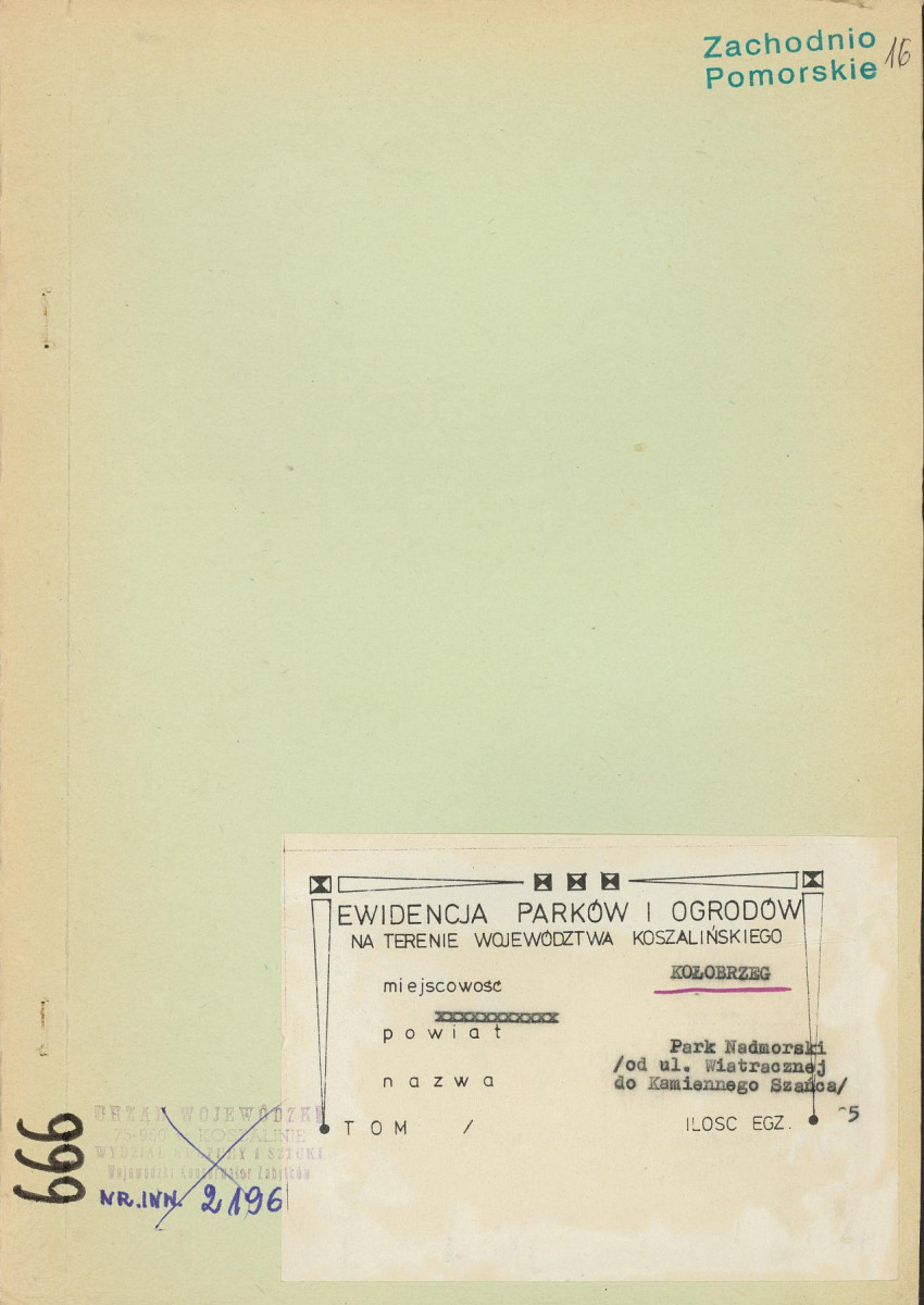 EP - Ewidencja parkowa, skan nr 1