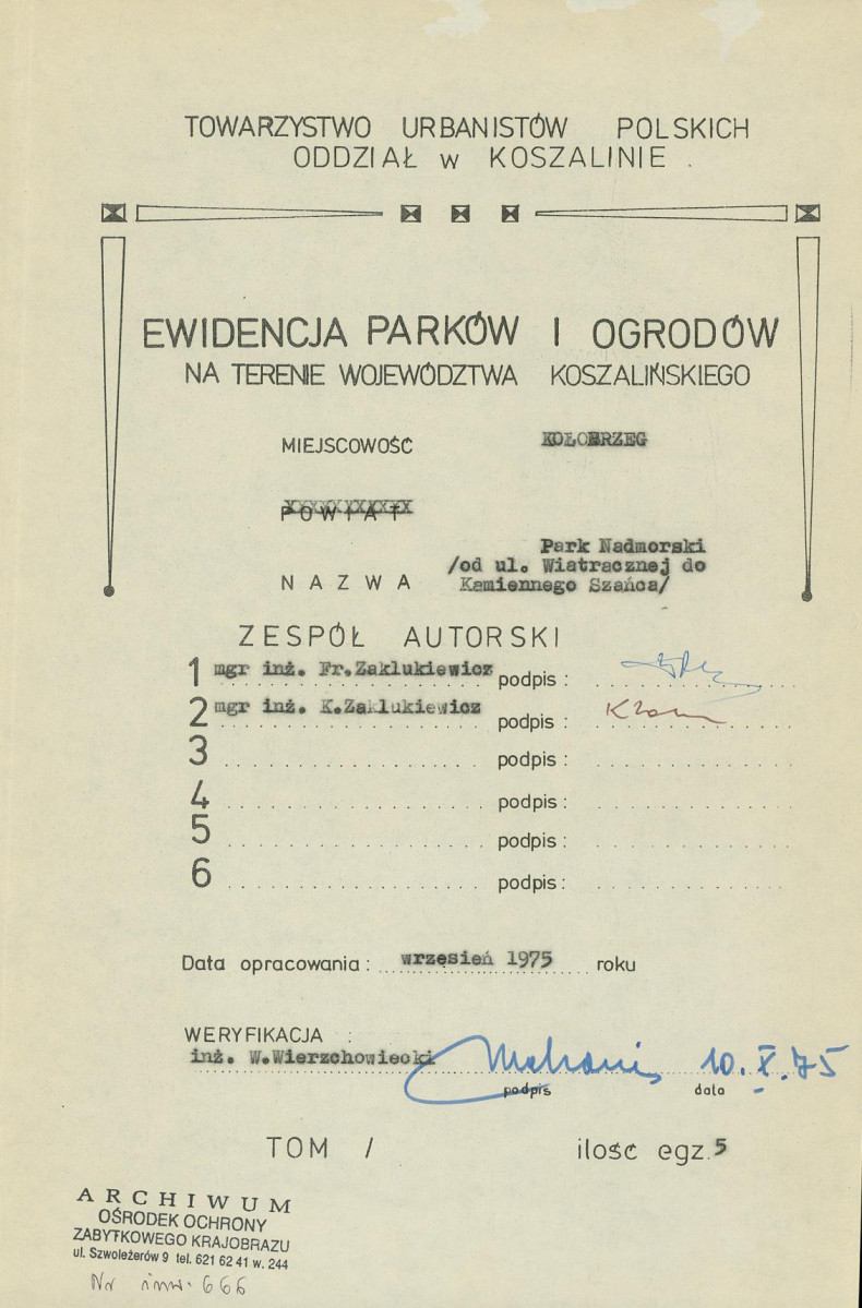 EP - Ewidencja parkowa, skan nr 3