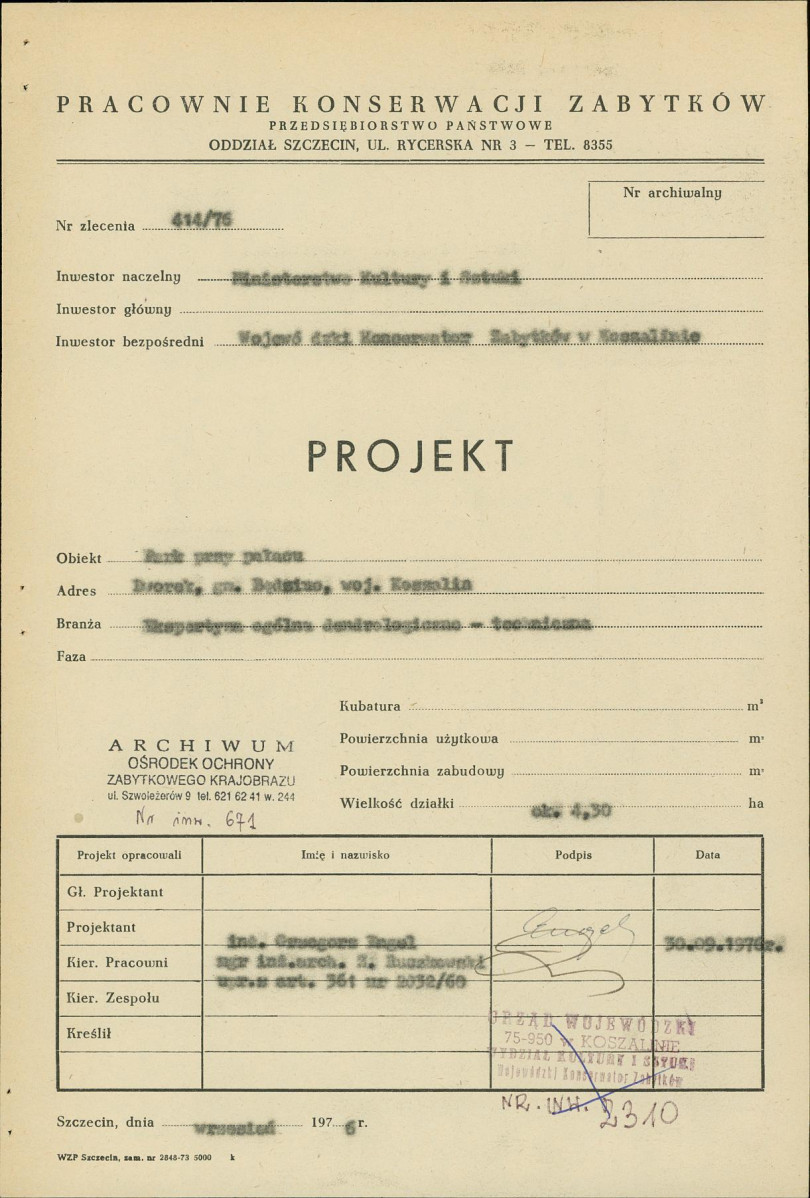 EP - Ewidencja parkowa, skan nr 3