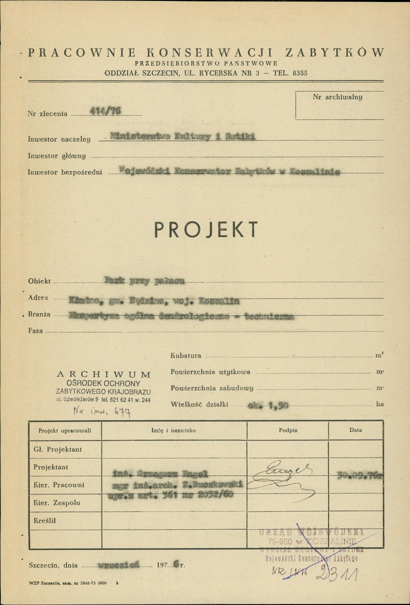 Ewidencja parkowa, skan nr 3
