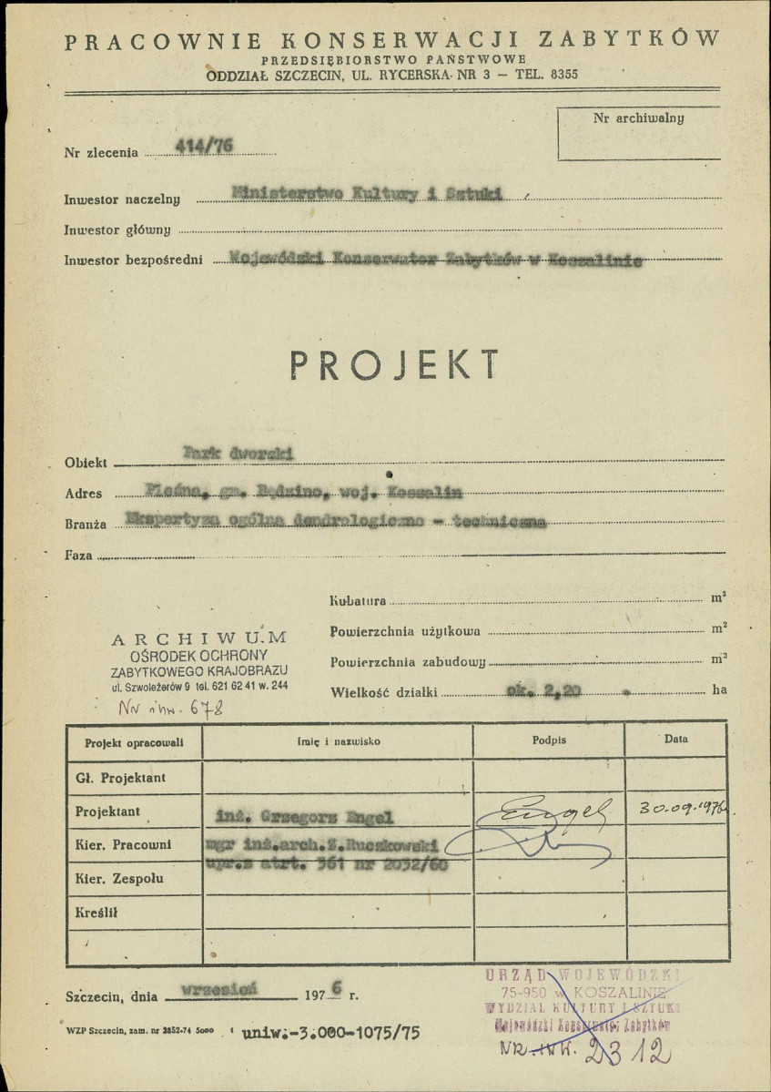 EP - Ewidencja parkowa, skan nr 3