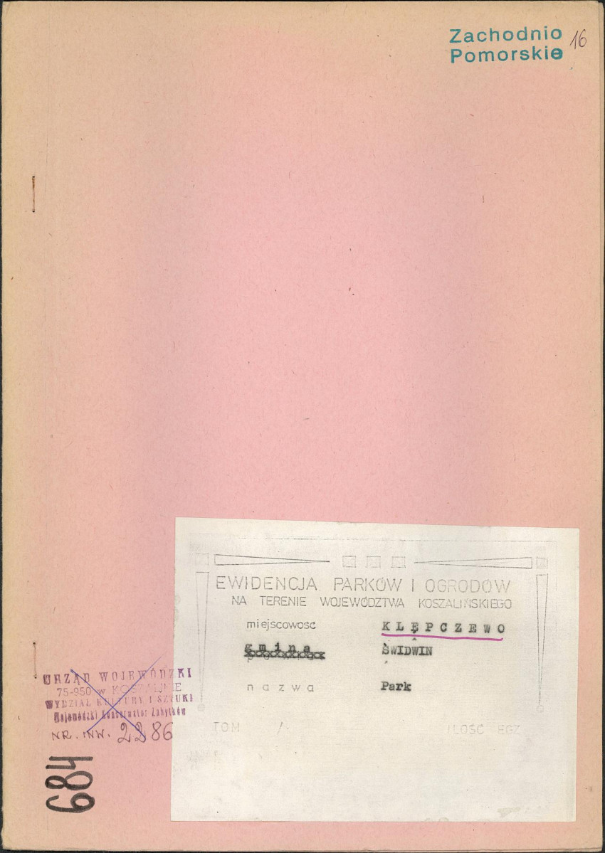 EP - Ewidencja parkowa, skan nr 1