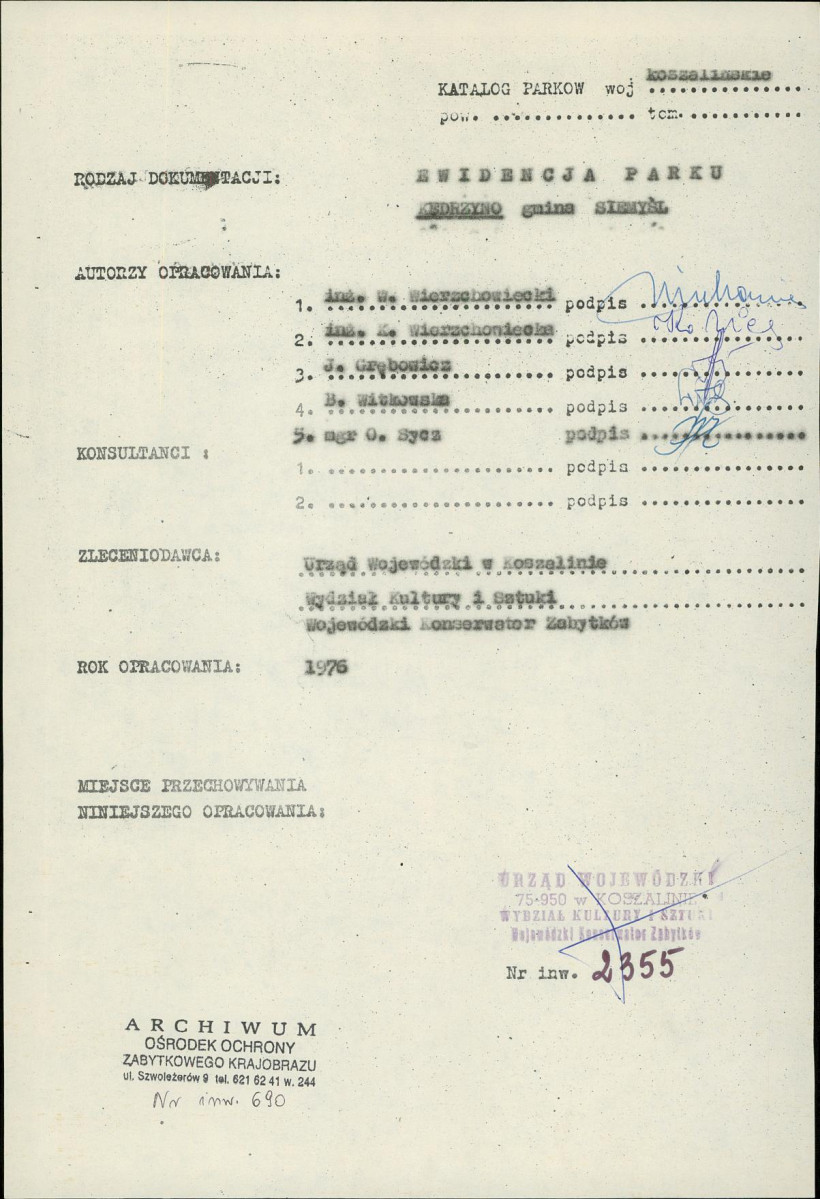 Ewidencja parkowa, skan nr 5