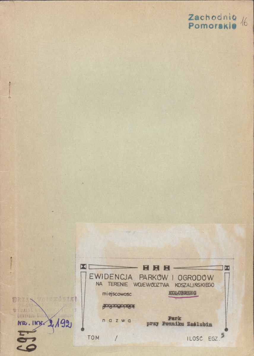 Ewidencja parkowa, skan nr 1
