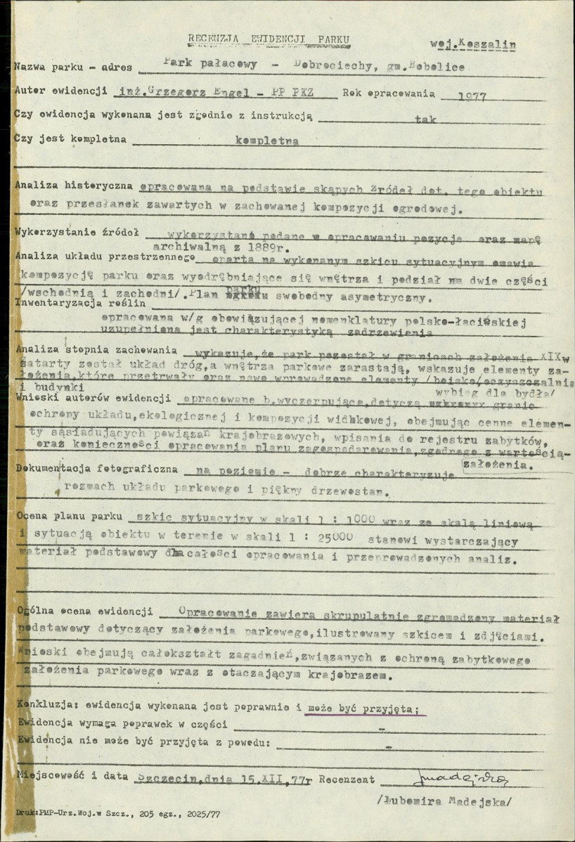 Ewidencja parkowa, skan nr 30