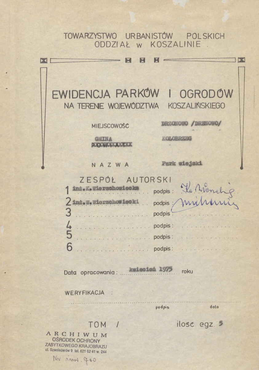 Ewidencja parkowa, skan nr 3