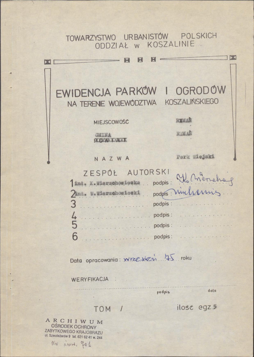 Ewidencja parkowa, skan nr 3