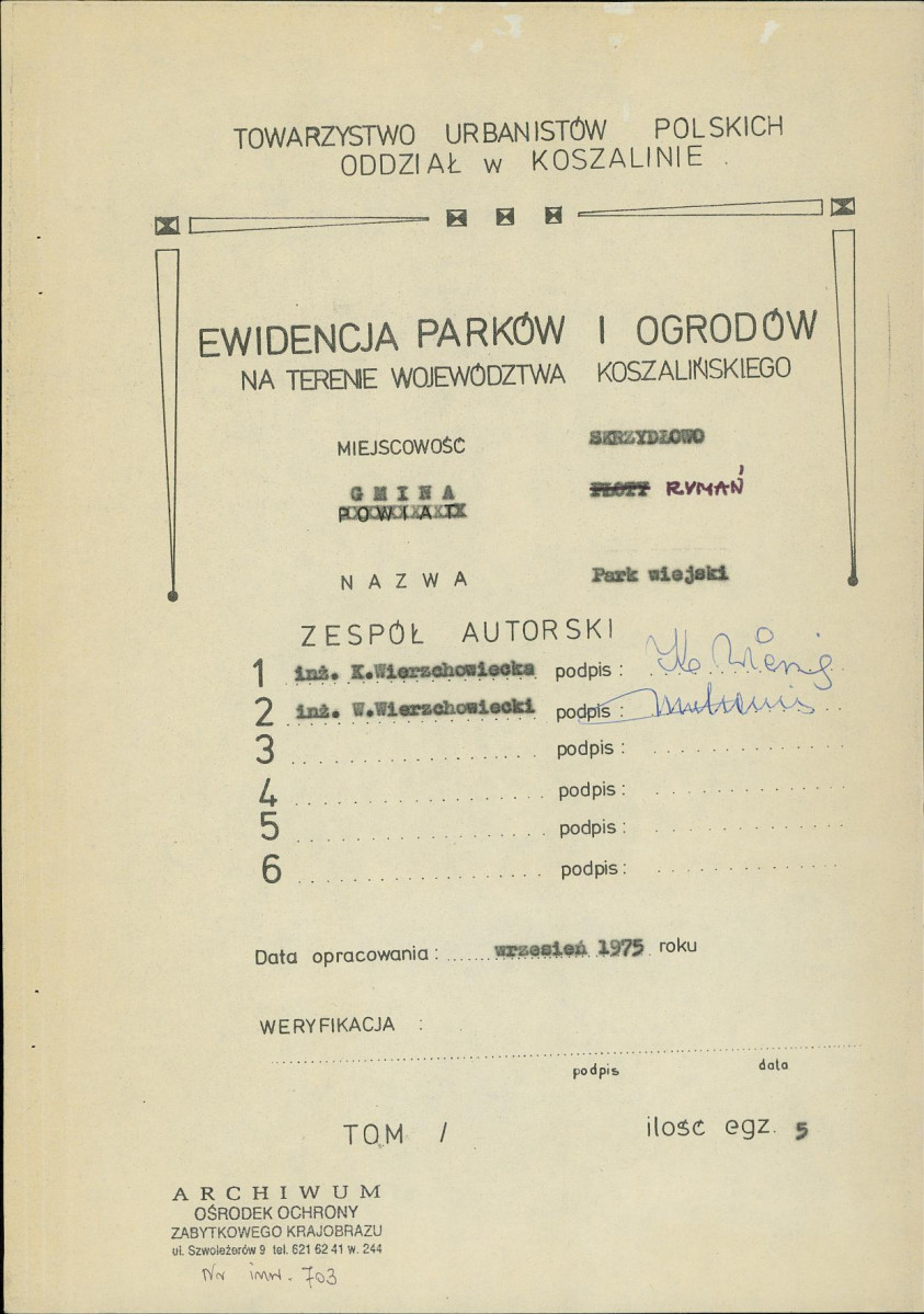 EP - Ewidencja parkowa, skan nr 3