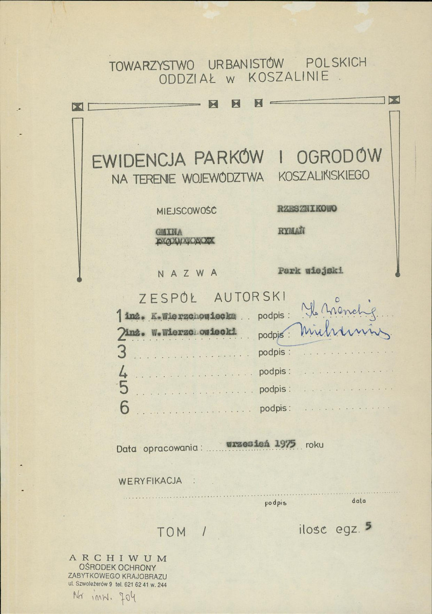 Ewidencja parkowa, skan nr 3