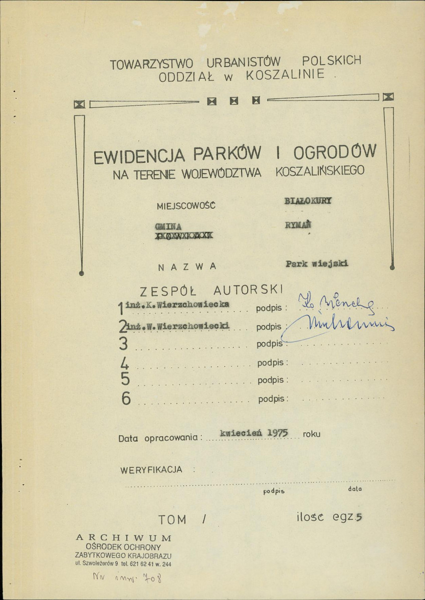 Ewidencja parkowa, skan nr 3