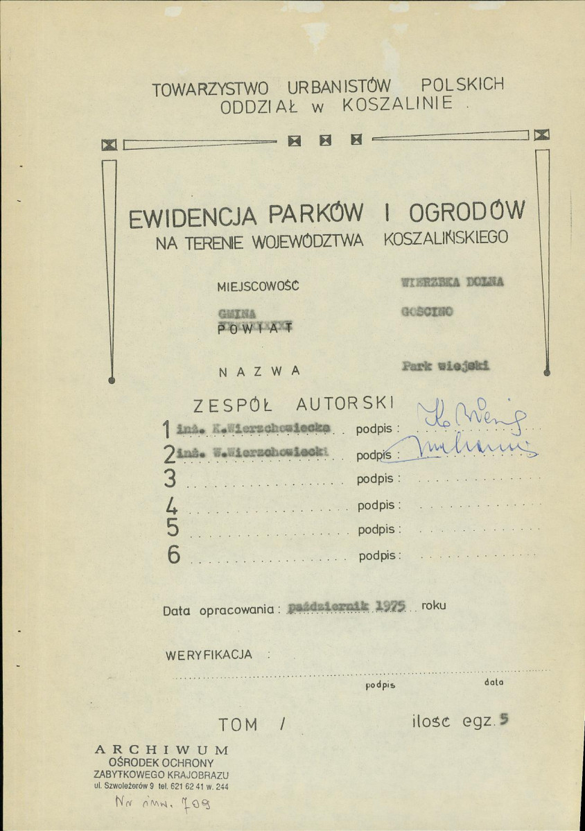 EP - Ewidencja parkowa, skan nr 3