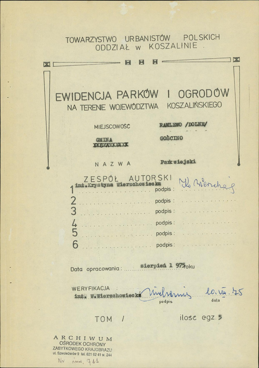 EP - Ewidencja parkowa, skan nr 3