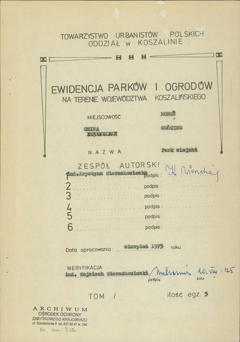 Ewidencja parkowa, skan nr 3