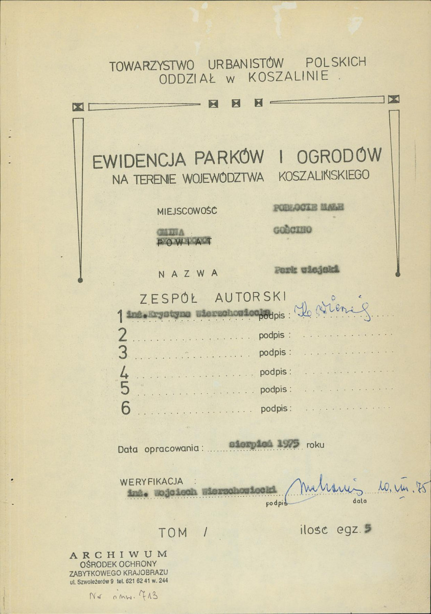 Ewidencja parkowa, skan nr 3